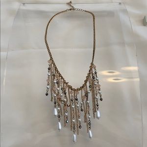 4/$25- Chandelier Necklace Pearl Beaded Jewelry
